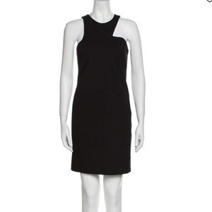 Halston Heritage Black ponte cut out sleeveless bodycon mini dress